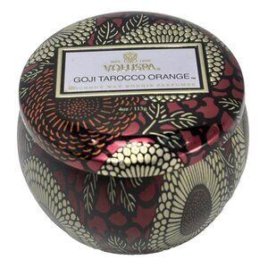Voluspa Goji Tarocco Orange Mini Tin Candle 4oz/113g Citrus Fruity Fragrance NEW